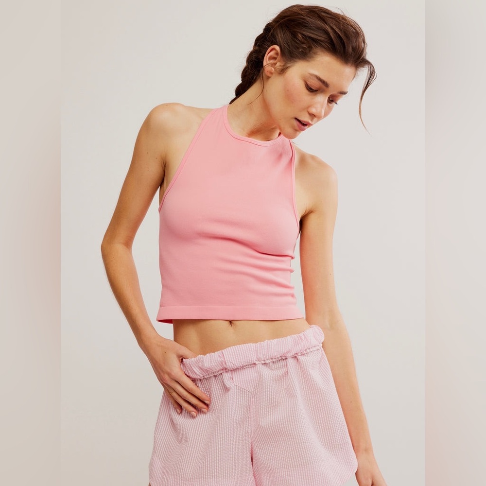 NWT Free People Intimately HAYLEY RACERBACK BRA IN PEACHY PINK